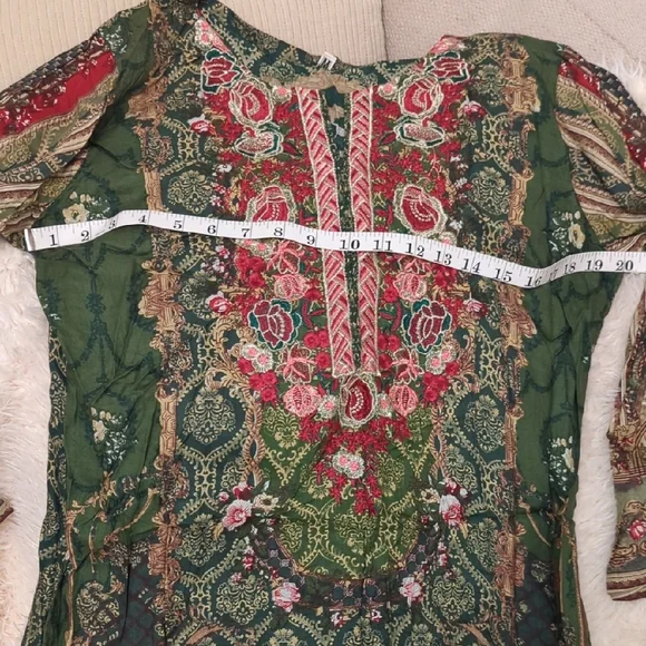 Elegant Light Multicolor Bohemian Dress Size Medium - Picture 5 of 13